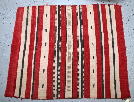 Native American Indian Navajo Woven Rug, Wide Ruins Pattern, Circa 1930's, 47" x 38"...