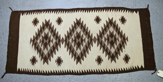 Native American Indian Navajo Red Mesa/Klagetoh Woven Rug, Circa 1930's, 60" x 28", Few Finger