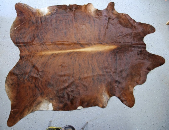 Tanned Steer Hide, Approximately 90" x 64"...