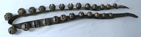 Large String of 25 Graduated Brass Sleigh Bells, 6 Feet Long