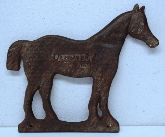 Rare! Salesman's Sample Dempster Short Tailed Horse Windmill Weight Marked "Dempster Beatrice,