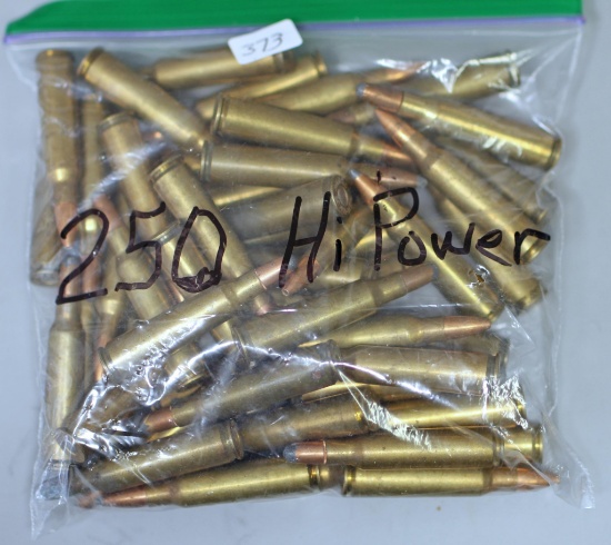 52 Mixed Rounds .250 Hi-Power Cartridges Ammunition...