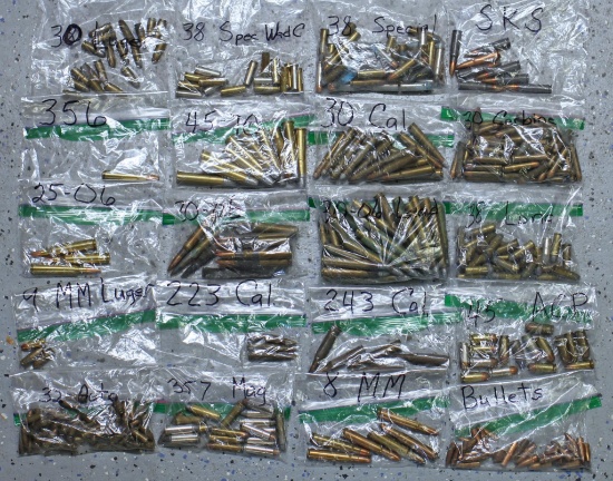 Large Mixed Lot Cartridges to include 8 mm Mauser, .357 Magnum, .32 Auto, .45 ACP, .243, 9 mm, .223,
