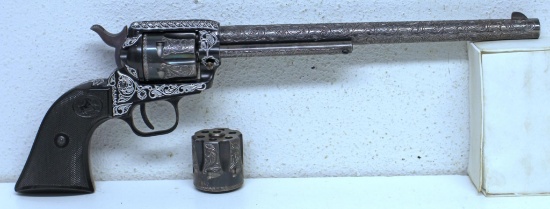 Engraved Colt Buntline Frontier Scout .22 LR/.22 Mag. Single Action Revolver 9 1/2" Barrel Original
