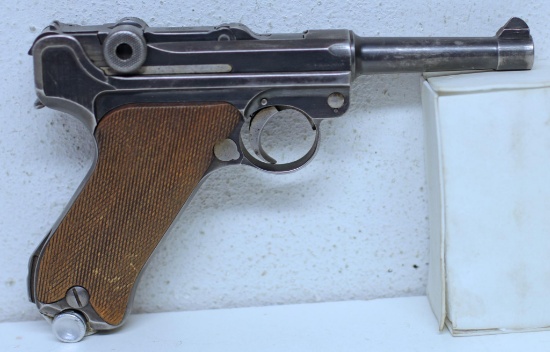 DWM German Luger .30 Luger or 7.65 mm Semi-Automatic Pistol 4 3/4" Barrel No Markings Above the