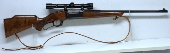Savage Model 99M Deluxe .300 Savage Lever Action Rifle w/Bushnell 4X Banner Scope... Leather Sling