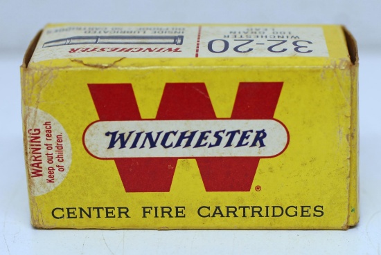 Vintage Box 49 Rounds Winchester .32-20 Winchester 100 gr. Cartridges Ammunition...
