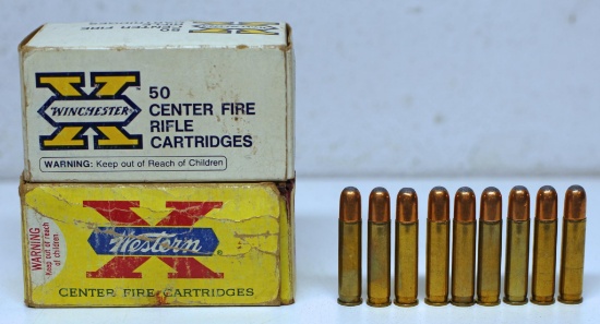 Full Vintage Box Western and Full Vintage Box Winchester .351 Winchester Self-Loading 180 gr. SP