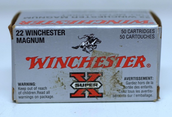 Full Box Winchester Super X .22 Winchester Mag. 40 gr. FMJ Cartridges Ammunition...