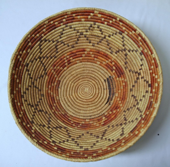 Native American Indian Woven Basket, Navajo Indians, 14" Wide x 5 " Tall...