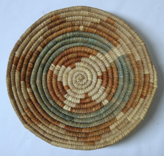 Native American Indian Woven Basket, Hopi Indians, 8" Wide x 2" Tall...