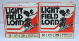 2 Full Vintage Boxes Sears Ted Williams Light Field Loads 12 Ga. Shotshells Ammunition - 6 Shot, 8