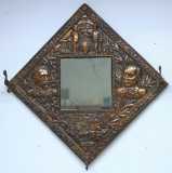 Our Boys of '98 Advertising Coat Rack and Mirror Commemorating the Spanish American War and the