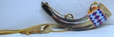Contemporary Powder Horn and Powder Measure with Bead Work...