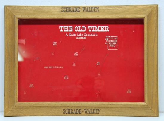 Schrade-Walden "The Old Timer Knives" Countertop Display Case, 21" Wide, 16" Tall...