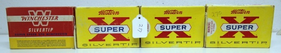 1 Full, 1 Partial of 14, 1 Partial of 18 Vintage Boxes Western Super X SilverTip....270 Winchester 1