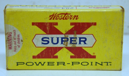 Full Vintage Box Western Super X .284 Winchester 125 gr. SP Cartridges Ammunition...