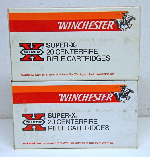 Two Full Boxes Winchester .338 Winchester Mag. 200 gr. Power-Point SP Cartridges Ammunition...