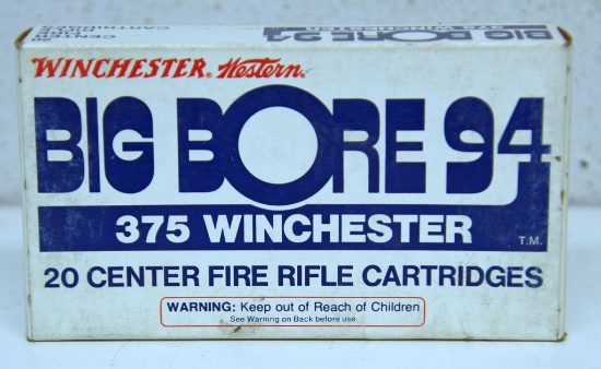 Full Box Winchester Western Big Bore 94 .375 Winchester 250 gr. Power-Point Cartridges Ammunition...