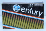 Full Box Century 6.5x55 mm 130 gr. SP Cartridges Ammunition...
