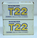 2 Full Vintage Boxes Winchester T22 .22 LR Cartridges Ammunition...