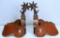 Pair of Inside Marked Crockett Eagle Single Mounted Cowboy Western Spurs...