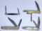 4 Vintage Pocket Knives...