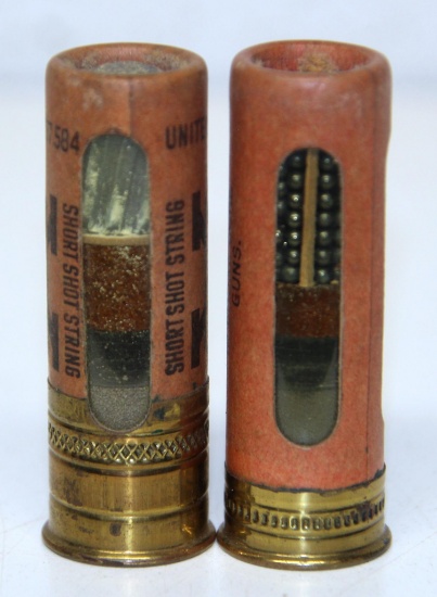 2 Western Salesman Sample Cutaway Collector...12 Ga. Shotgun Shells Ammunition, 1 Xpert Thicket Load