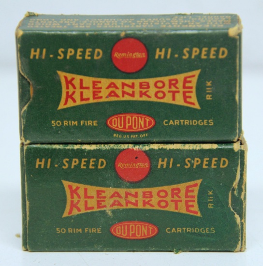 2 Full Vintage Boxes Remington Hi-Speed .22 Short Cartridges Ammunition...