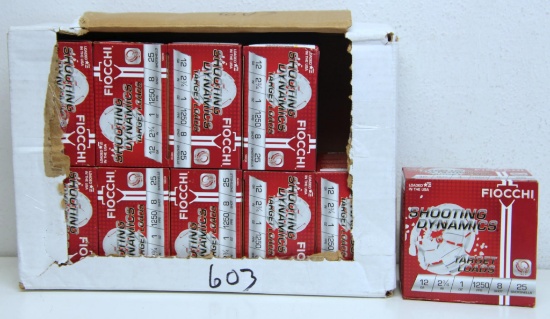 Full Case 10 Boxes Fiocchi Shooting Dynamics Target Loads 12 Ga. 2 3/4" 8 Shot Shotshells