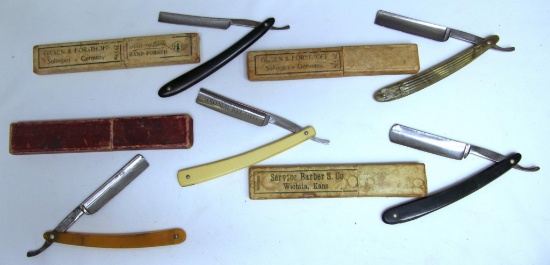 5 Straight Razors - 4 in Boxes...