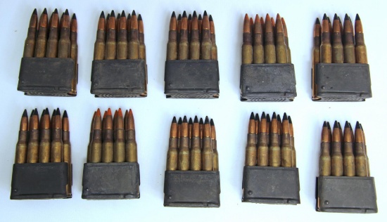 10 Fully Loaded M1 Garand .30-06 Clips...