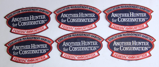 6 Federal Ammunition Hunter Conservation Shoulder Patches...