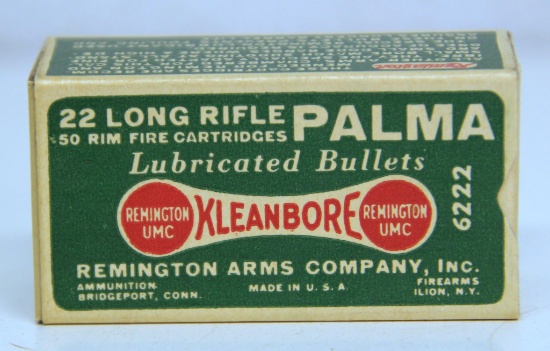 Full Vintage Remington Dog Bone Box .22 LR Palma Cartridges Ammunition...