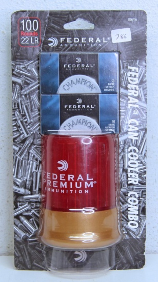 Federal Ammunition Can Cooler Combo Pack - 100 Rounds .22 LR Cartridges and Federal Premium Can