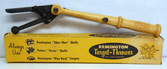 Remington Clay Target Hand Thrower w/Original Box and Western Clay Target Hand Thrower Empty Box...