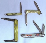 4 Advertising Pocket Knives - 1 is Keen Kutter...