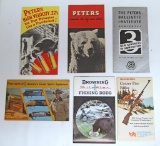 6 Vintage Hunting, Fishing Pamphlets - Browning Firearms & Ammunition, Browning Fishing Rods, 1972