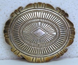 Southwestern Sterling Silver Belt Buckle Marked in 2 Places on Back...