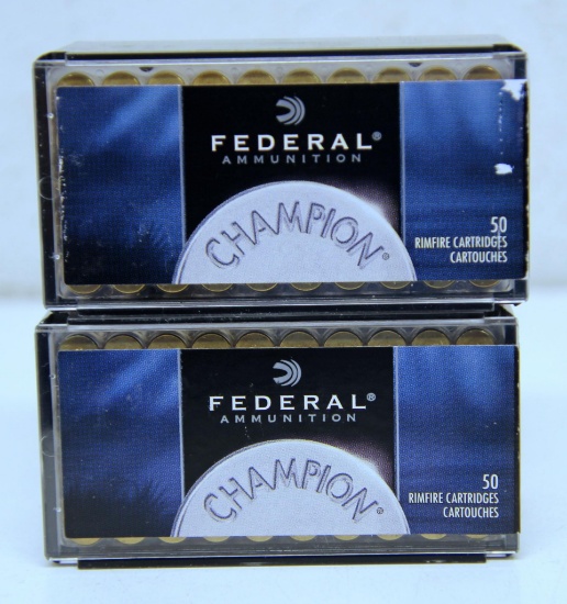 2 Full Boxes Federal .22 Cal. Win. Magnum 40 gr. FMJ Cartridges Ammunition...