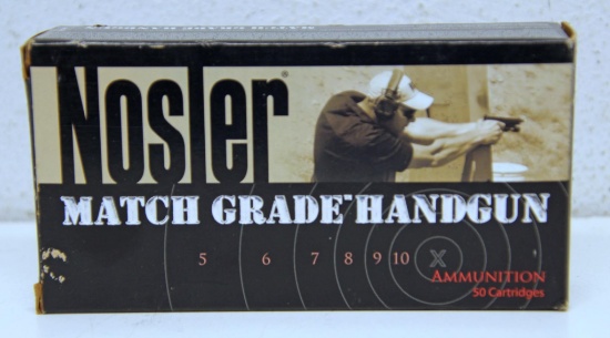Full Box Nosler Match Grade Handgun .45 ACP 185 gr. JHP Cartridges Ammunition...