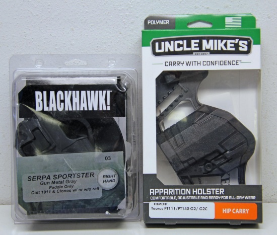 2 New in Box Holsters - Blackhawk Right Hand for Colt 1911 and Clones with or without Rails and