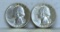 1942 & 1942 D Washington Quarters...