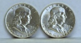 1959, 1959 D Franklin Half Dollars...
