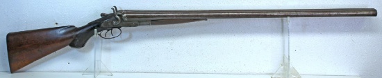 J. A. Mortimore...England Antique External Hammer 12 Ga. SxS Shotgun... 32" Damascus Barrels... Engr