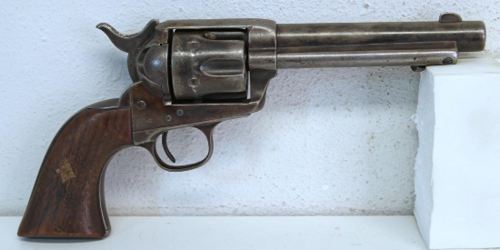 1st Gen. Colt Single Action Army Black Powder Frame .44 WCF Revolver w/Period Leather Holster &