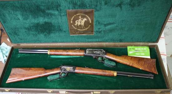 Marlin "Brace of One Thousand" Two Rifle Cased Centennial Lever Action Rifles Presentation Set