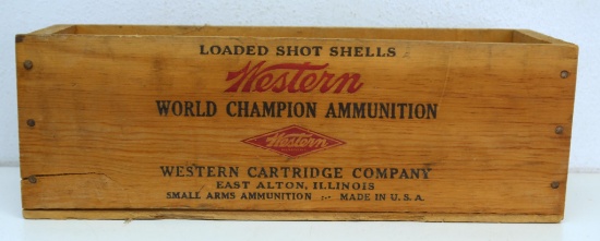 Western Super X .410 Ga. Shotshell Wooden Ammo Box...