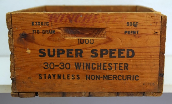Winchester Super Speed .30-30 Winchester Wooden Ammo Box...