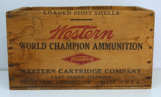 Western Super X 16 Ga. Shotshell Wooden Ammo Box...